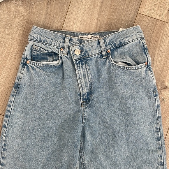 Stradivarius Stepped Waist Dad Jean Denim - Picture 1 of 4